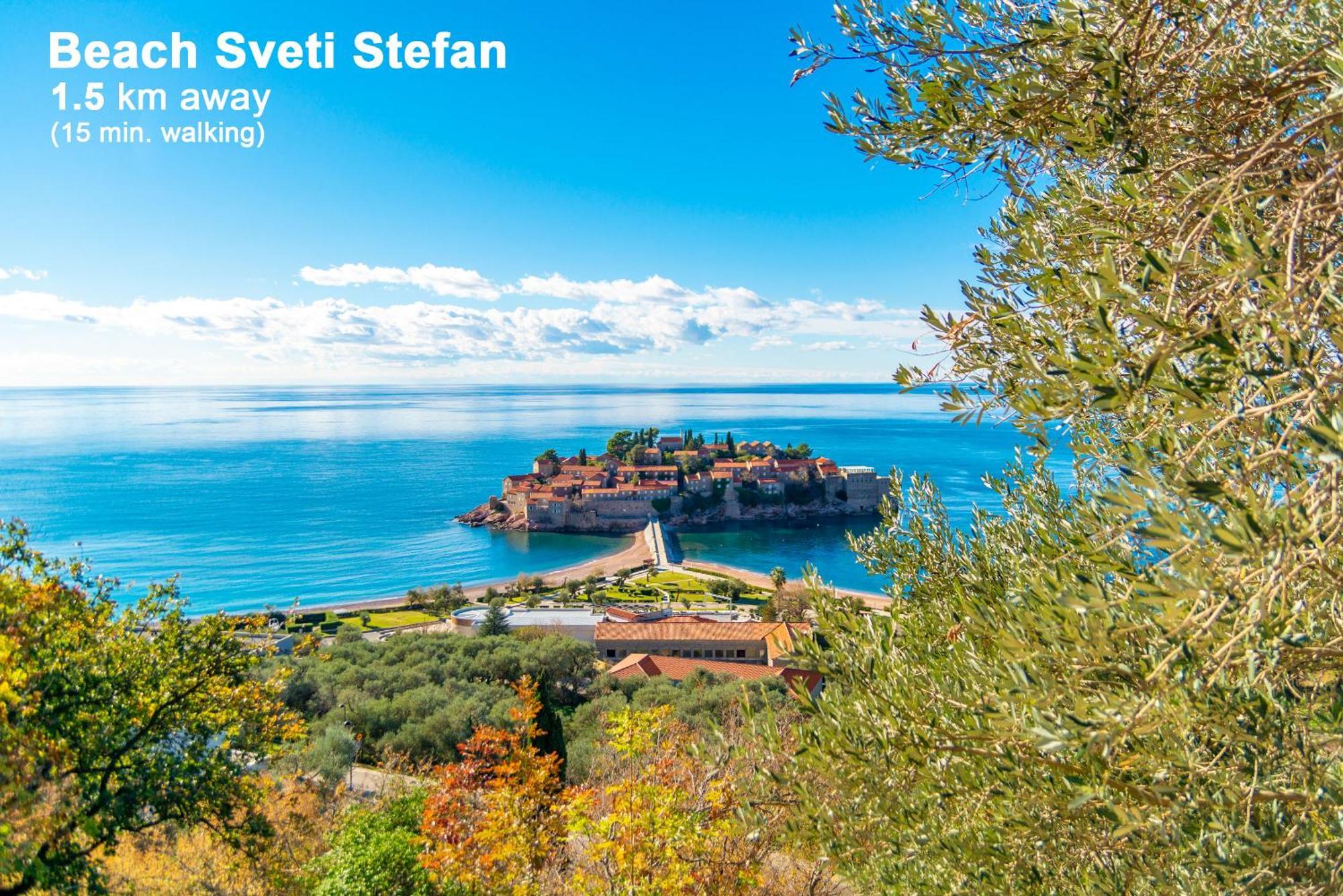 Apartments My Przno Sveti Stefan Exteriör bild